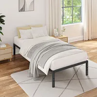 Cadre de lit simple moderne de marque ERDA, taille personnalisable, montage facile, gain de place, en métal, pour la maison, l'appartement, l'école
