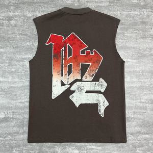 Hip-hop Printed Streetwear Sleeveless Graphic T-shirts Designer Custom Logo Sports Running <b>Vest</b> Plus Size Gym Men's Tank <b>Top</b> - Product Image 2