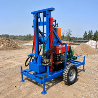 Machine de forage de puits d'eau pour pompes submersibles, avec trépan PDC pour trous de 6 pouces, pompe à boue et tiges de forage de 100 m