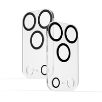 Protection d'écran transparente 9H pour objectif d'appareil photo et coque arrière en verre trempé 3D pour iPhone 16 17 18 Pro Max