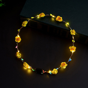 Coronas de Flores LED Zhizunlin, Diademas para Mujer, Guirnaldas, Coronas Florales Brillantes para Bodas, Fiestas en la Playa, Cumpleaños, Halloween - Product Image 2