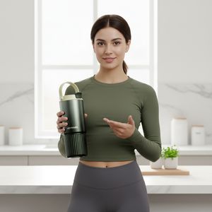 Gourde isotherme tendance 30oz en acier inoxydable 316L, vert forêt, avec poignée, logo personnalisé, isolation 24h, écologique, durable, sous vide - Product Image 6