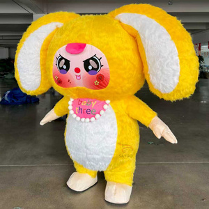 Costume Gonfiabile Mascotte Coniglio Wa Sansui, Coniglio Giallo con Grandi Orecchie, Personaggio dei <span class=keywords><strong>Cartoni</strong></span> <span class=keywords><strong>Animati</strong></span> per Eventi in Centri Commerciali, Feste e Spettacoli - Product Image 3