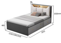 Meubles de chambre à coucher modernes et fonctionnels, gain de place, lit simple, double, lit superposé pour enfants, avec rangement