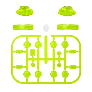 Kit de remplacement complet de boutons en plastique personnalisés transparents verts EXtremeRate pour manette Nintendo Switch (gâchettes, ABXY, D-pad) - Product Image 1
