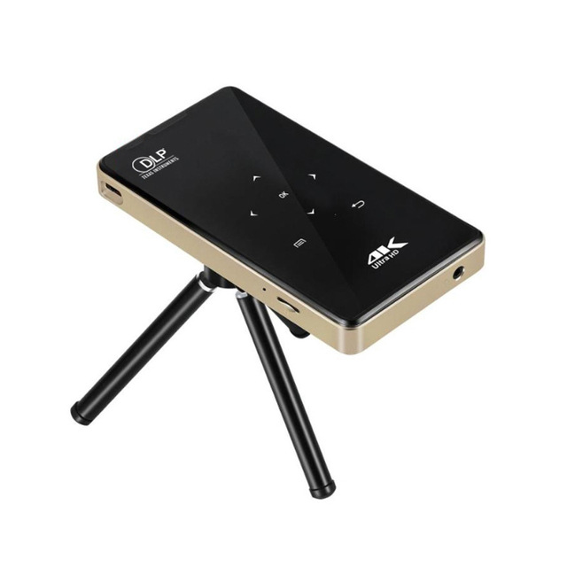 P09 1GB+8GB LED Projector 1080P HD DLP Mini Smart Android Pico Portable Home with Built-In Speakers