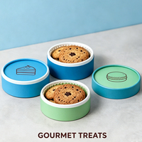 Tube en papier kraft cylindrique à texture personnalisée, boîte à dessert en carton de luxe, boîte ronde pour cheesecake