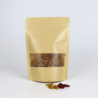 Sac alimentaire en plastique Kraft biodégradable, pochette en papier Kraft pour aliments