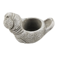 Pot à Bonsaï en Ciment en Forme d'Animal, Durable, Fait Main, Écologique, Décoration de Jardin avec Trou de Drainage