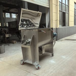 Mezclador de cinta horizontal mortero de arena seca máquina mezcladora de polvo de suelo licuadora de cinta de calefacción eléctrica de acero inoxidable químico - Product Image 3