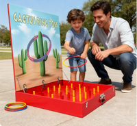 Juego de lanzamiento de anillos de pato para stand de juego, con tanque de madera plegable, tamaño y color personalizables, accesorios para actividades de carnaval infantil
