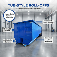 Remorque à benne basculante personnalisée très demandée pour extérieur, bac de collecte à crochet, conteneur de déchets à roulettes