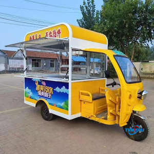 Obral keranjang es krim listrik, truk kopi Mini sepeda roda tiga ponsel truk makanan