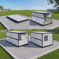 Maison Conteneur Pliante Prix Usine, Bâtiment Modulaire Préfabriqué en Acier pour Supermarché et Usage Résidentiel, Fournisseur en Gros