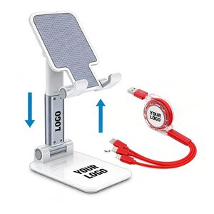 Support de téléphone portable pliable en gros, réglable en hauteur et en angle, avec logo personnalisé, idéal pour le bureau et les cadeaux promotionnels - Product Image 1