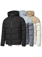 Veste d'hiver longue pour homme, de haute qualité, à capuche, rembourrée en coton épais et chaud, veste de football, veste d'extérieur noire avec logo personnalisé