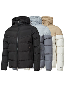 <span class=keywords><strong>Veste</strong></span> d'<span class=keywords><strong>hiver</strong></span> longue pour <span class=keywords><strong>homme</strong></span>, de haute qualité, à capuche, rembourrée en coton épais et chaud, <span class=keywords><strong>veste</strong></span> de football, <span class=keywords><strong>veste</strong></span> d'extérieur noire avec logo personnalisé - Product Image 4