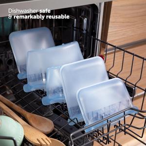 Gallon Airtight Sealed Food <b>Storage</b> Freezer Bags, Stay <b>Open</b> Easy-Fill Design, Leakproof Fresh-Keeping Plastic Pouches - Product Image 5
