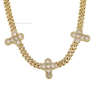 European American <b>Cross</b>-border Hot-selling Hip-hop Micro-inlaid <b>Cross</b> Cuban Necklace Unisex Link <b>Chain</b> Jewelry Wholesale - Product Image 5