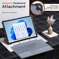 Étui de protection robuste MoKo avec béquille tout-en-un pour Microsoft Surface Pro 7 Plus/Pro7/Pro 6/Pro 5/Pro 4/ LTE