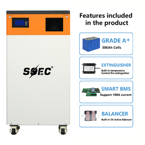 Sistema de Almacenamiento de Energía Solar Todo en Uno de 51.2V 16S 16kWh+5kW con Batería de Iones de Litio de 5kW 300Ah para el Hogar, CAN Grid Smart BMS - Product Image 4