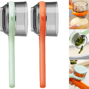 Pelador de Verduras con Caja de Almacenamiento, Pelador de Verduras de Doble Cara de Acero Inoxidable, Fácil de Limpiar, Peladores para Cocina Casera, Pelador de Frutas - Product Image 1
