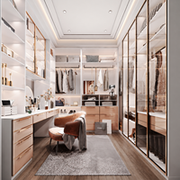 Ensemble de meubles en bois sur mesure pour chambre à coucher : Dressing, armoire et coiffeuse, directement de l'usine