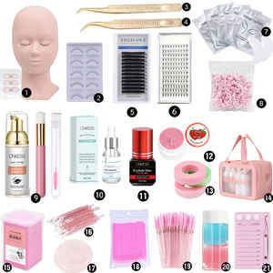 Portable Eyelash Extension Training Set Entry <b>Lash</b> Grafting Beauty Tool <b>Kit</b> for Beginners - Product Image 6