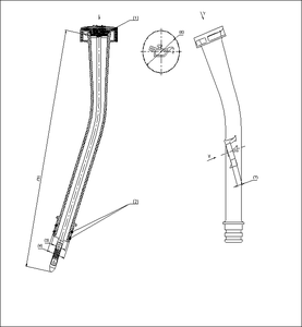 XK30001-0025-0002变频发电机油尺管套件T440油位计 - Product Image 4