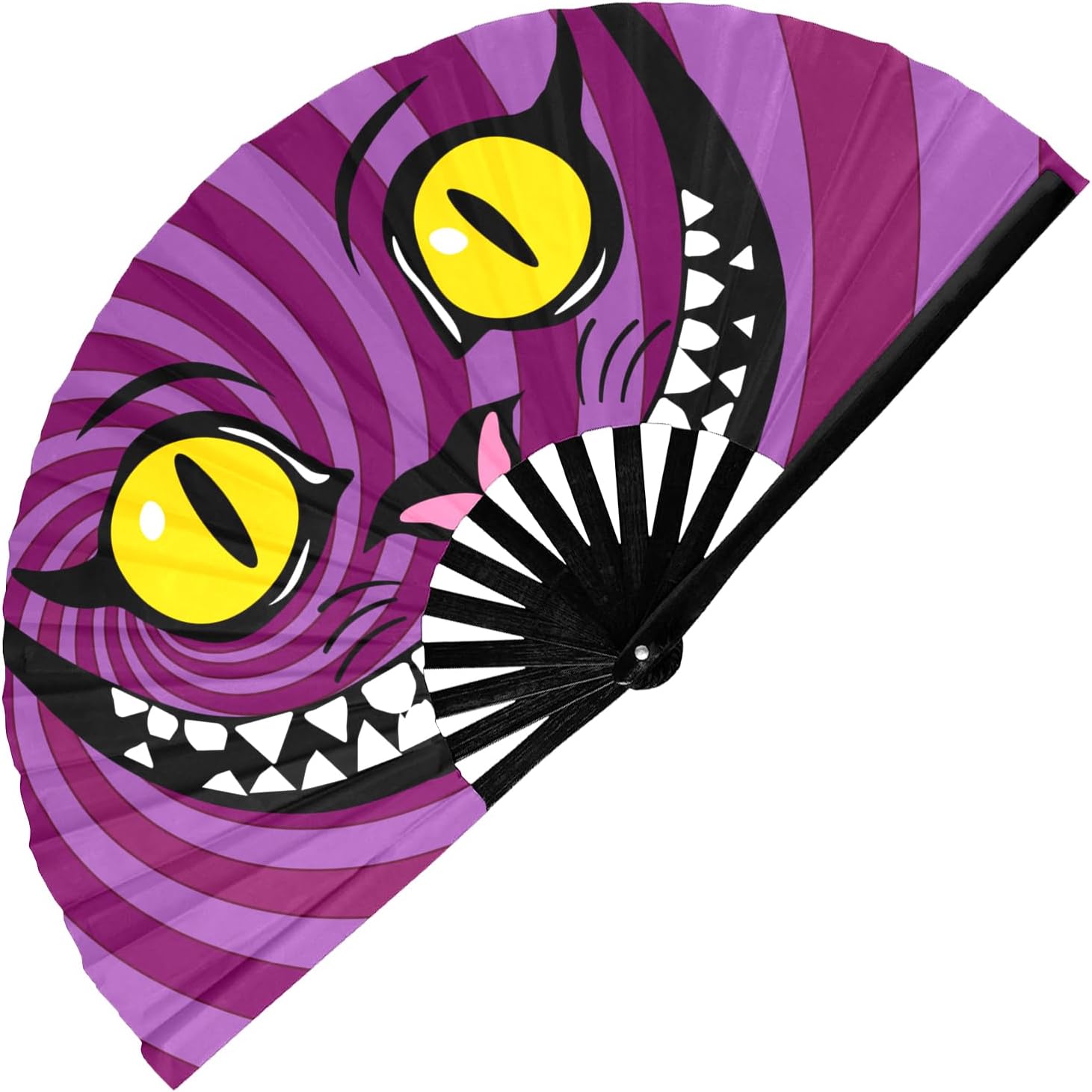 Customized Large Rave Clack Hand Fan With Bamboo Bones 33cm KungFu Fan Clap Fabric Foldable Fan Pop Dance