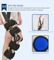 Attelle de fixation ajustable pour l'articulation du genou, appareil télescopique de rééducation de la jambe