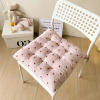 Coussin de siège en fourrure de lapin douce à pois pour chaise de bureau/dortoir - Coussin épais et moelleux - Confort pour les étudiants lors de longues sessions assises