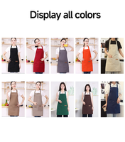 Tablier unisexe sans manches pour chef/serveur avec poches, durable et réutilisable, logo personnalisé pour restaurants, vente en gros directe d'usine
