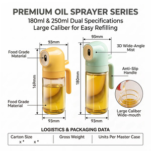 2 in 1 Kitchen Cooking Silicone Oil Mister Glass Spray Oil Control Container <strong>Vinegar</strong> Dispenser Olive Oil Sprayer <strong>Bottle</strong> - Product Image 5