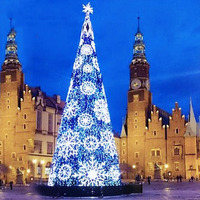 Décoration extérieure Grand arbre de Noël géant Arbre de Noël artificiel géant commercial éclairé par LED pour la décoration extérieure du centre commercial