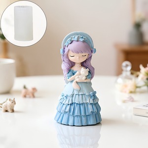 3D Lolita Girl Silicone <b>Mold</b> Cute Princess Ornament <b>Mold</b> DIY Plaster <b>Candle</b> Craft <b>Mold</b> - Product Image 5