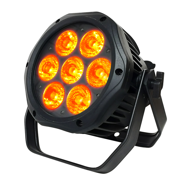 High Quality 7* 12W LED RGBW+UV 6 in 1Outdoor DMX512 DJ PAR Light Waterproof LED PAR for Hotels