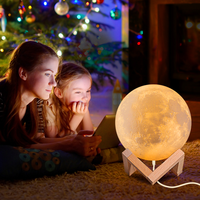 Lampe lunaire LED Tuya Impression 3D Veilleuse Nouvelle lumière lunaire intelligente moderne pour chambre à coucher