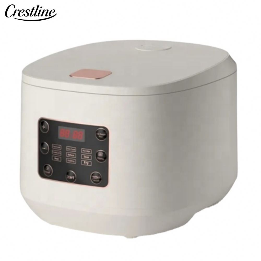 Smart Home Appliance Modern 5L Digital Electric Rice Cooker in Green/White/Black Aluminum with Plastic Housing