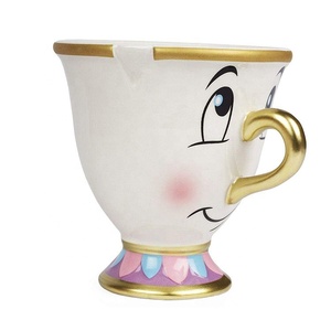 Beauty and the beast <span class=keywords><strong>chip</strong></span> coffee mug cups with gold foil printing 8oz - Product Image 4