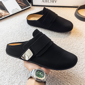 Chaussures plates décontractées d'été pour hommes et femmes, style nouveau, à bout ouvert, avec fermeture <span class=keywords><strong>Velcro</strong></span> intégrée, type mule, pour couple - Product Image 3