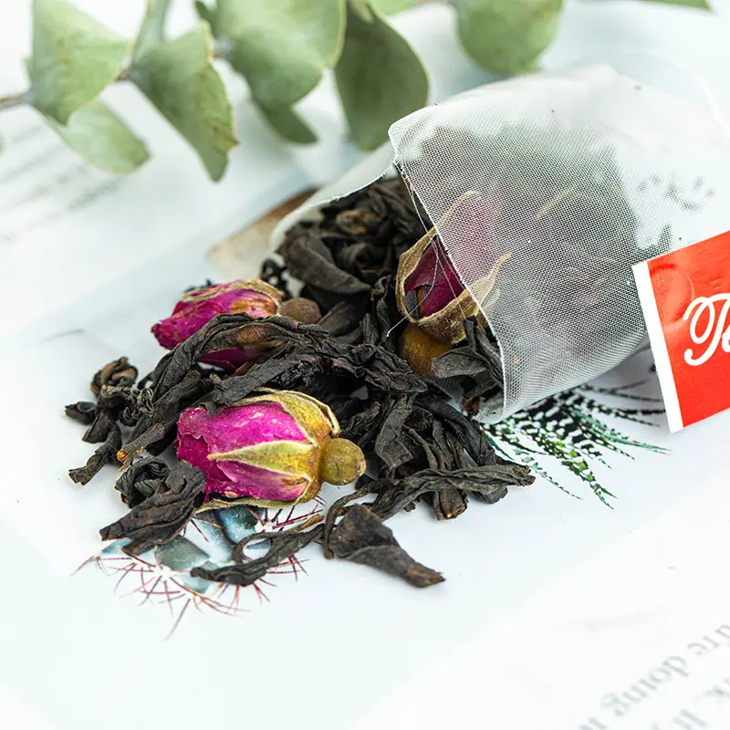 Rose fruits green tea loose leaf bag rose mixed green tea dried rose flower green tea bags