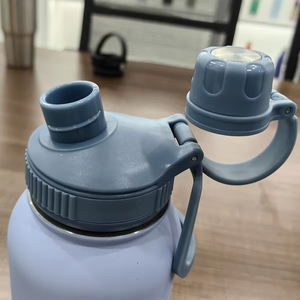 32oz 40oz Custom Logo Color Office Cup Sport Powder Coated Vacuum Insulated Water <b>Bottle</b> Straw Handle 12-24 Hours Thermal - Product Image 4