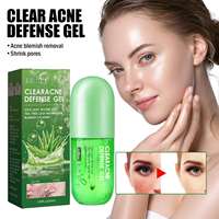 EELHOE Gel de défense contre l'acné à l'aloe vera crème de soin hydratante, apaisante et apaisante contre les imperfections