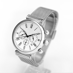 Montres de luxe en acier inoxydable pour hommes, sport japonais, étanche, <span class=keywords><strong>chronomètre</strong></span> multifonctionnel, bracelet en maille d'acier - Product Image 5