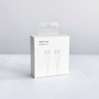 Câble Type C vers Type C 60W 1m, charge rapide 20V3A, câble de charge USB C PD pour Samsung pour iPhone avec boîte d'emballage