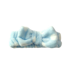 En gros Mignon Visage Lavage Filles À Pois En Peluche Élastique Bandeau Pas Cher Doux Grand Arc Dot <span class=keywords><strong>Spa</strong></span> Bandeau - Product Image 6