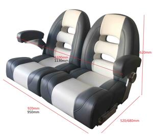 كرسي بحري بجودة عالية يُمكن استخدامه على يخت بظهر عالي ناعم مصنوع من ألومنيوم ومزود بمفصلات ومضاد للماء والأشعة فوق البنفسجية قابل للطي ومخصص حسب الطلب - Product Image 6