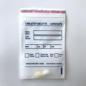 Paquete pequeño de píldora autosellante sellada Ldpe de alta calidad, bolsa de Medicina de plástico dispensadora conveniente - Product Image 5