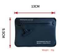 Portefeuille miniature imperméable personnalisable - Prêt pour l'aventure, tissu composite TPU, fermeture éclair IPX7, pour les amateurs de plein air